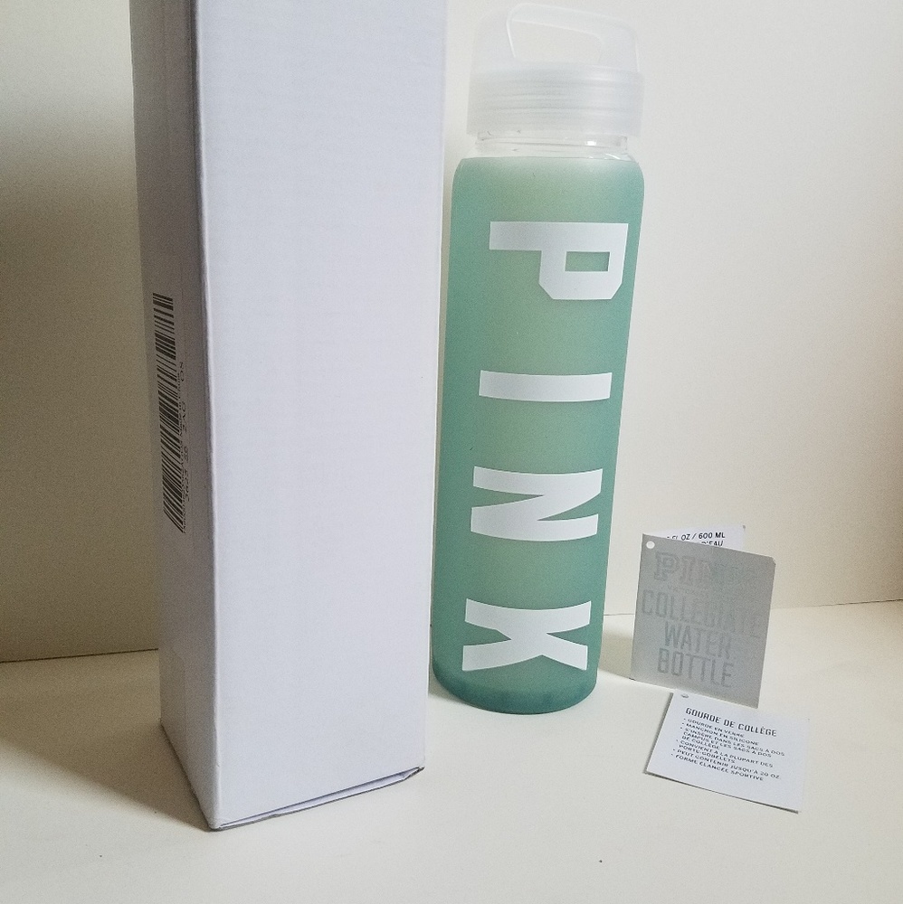 PINK Victoria Secret- Glass Water Bottle